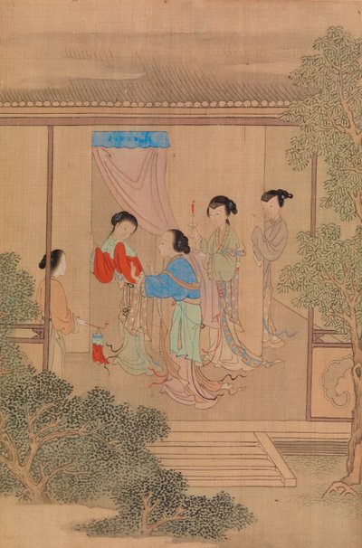 Five Figures on Porch by Shih Fu Chuiu Ying Shih Fu Chuiu Ying